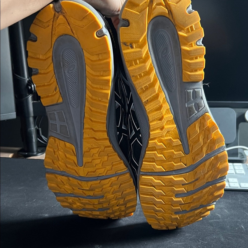 Asics Trail Scout 2 Black, Grey and Orange running Sneakers - Picture 4 of 7